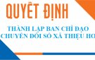 Xã Thiệu Hoà công bố Quyết định thành lập Ban chỉ đạo chuyển đổi số cấp xã